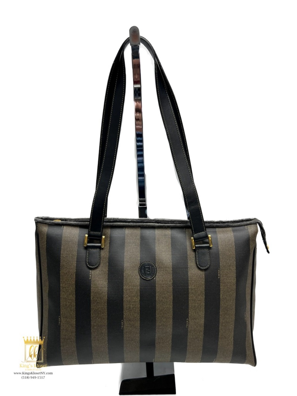 Fendi Pequin vintage shoulder/ document bag